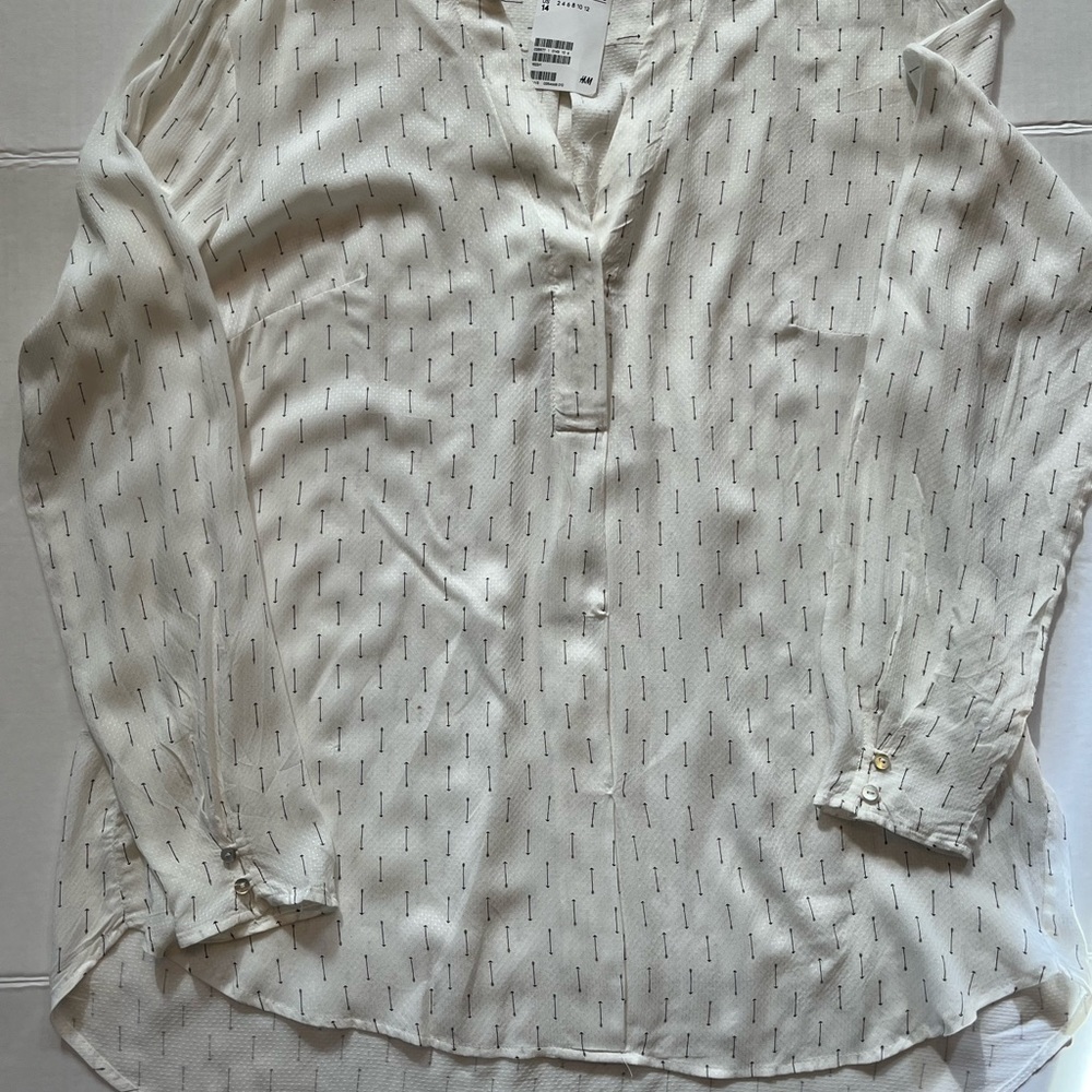 NWT H&M Arrow Print Tunic, Sz 14